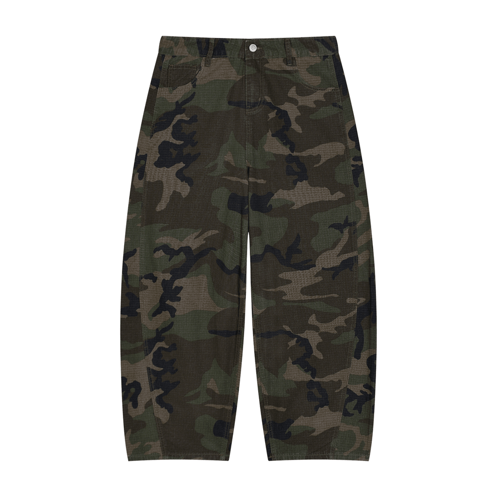 Men’s Camo Barrel Leg Cargo Pants - The LW Shop