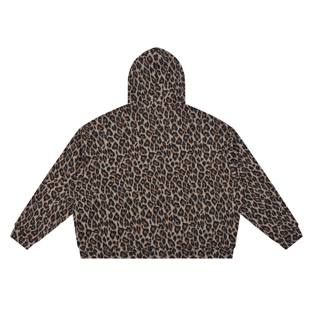 Plain Leopard Full Zip Hoodie - The LW Shop