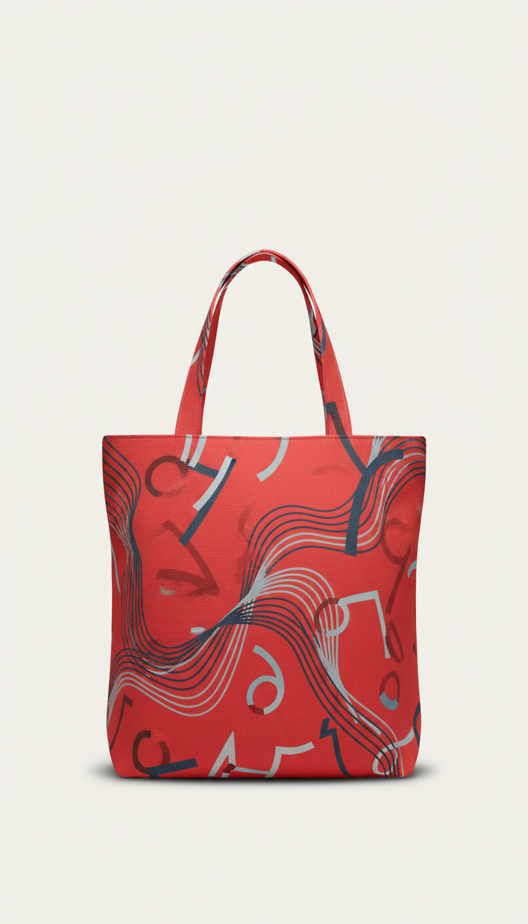 Chorus Red Canvas Tote Lyric Print