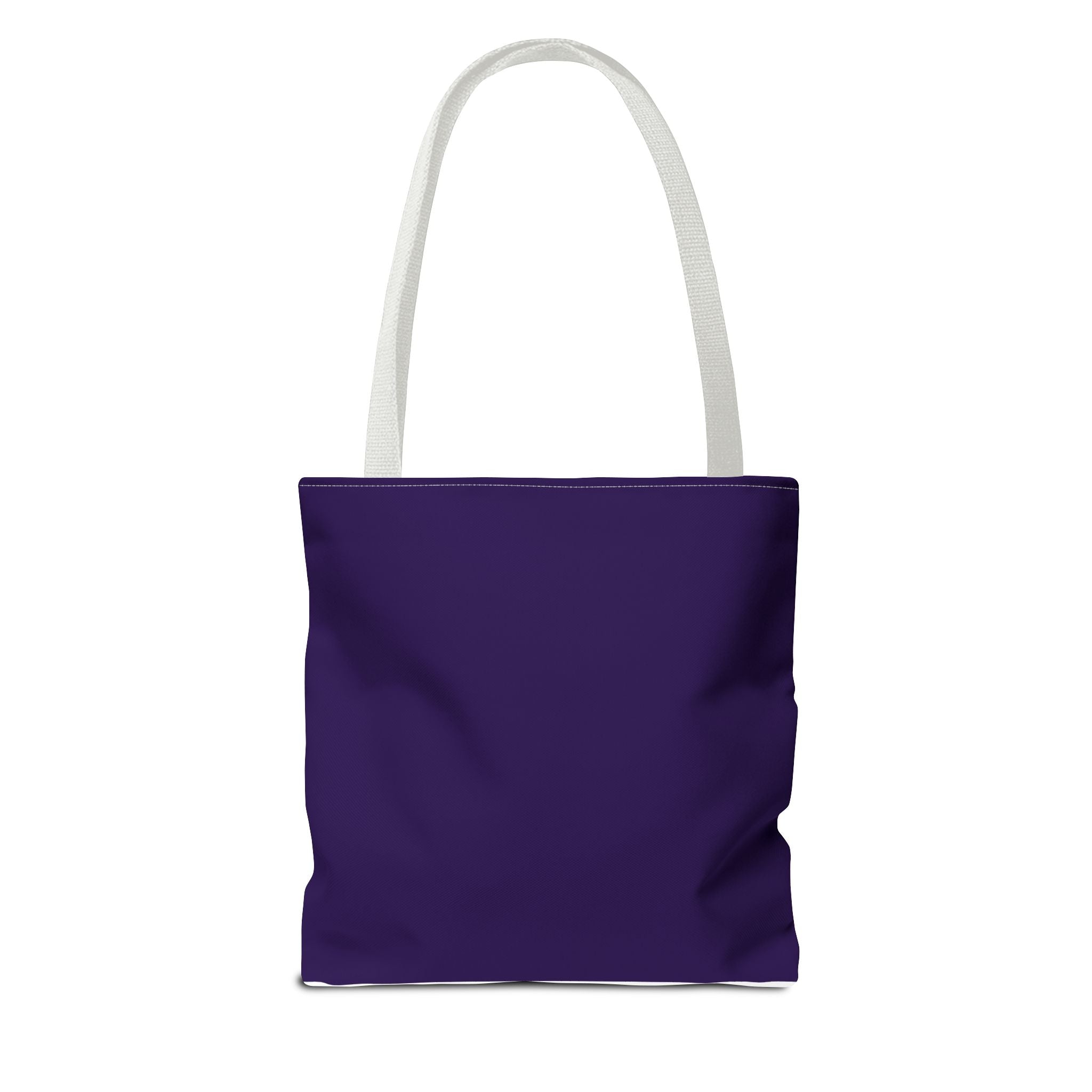 Purple Heart Tote Bag with Gold Hand Heart Design – "Lifted By The Lyrics" Art Tote