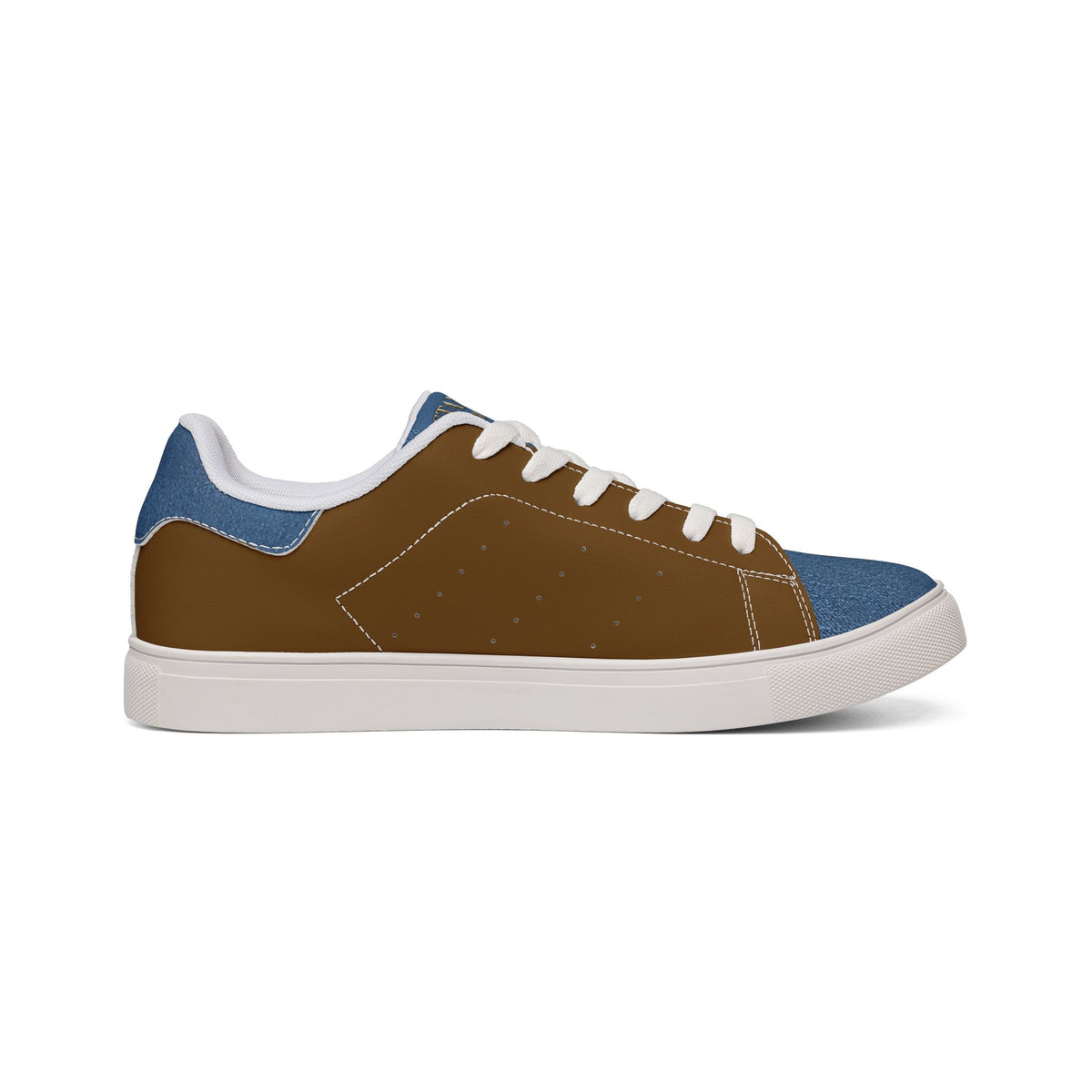 Standing On Buisness Leather Low-Top Sneakers — Brown & Denim Casual Women’s Shoes - The LW Shop