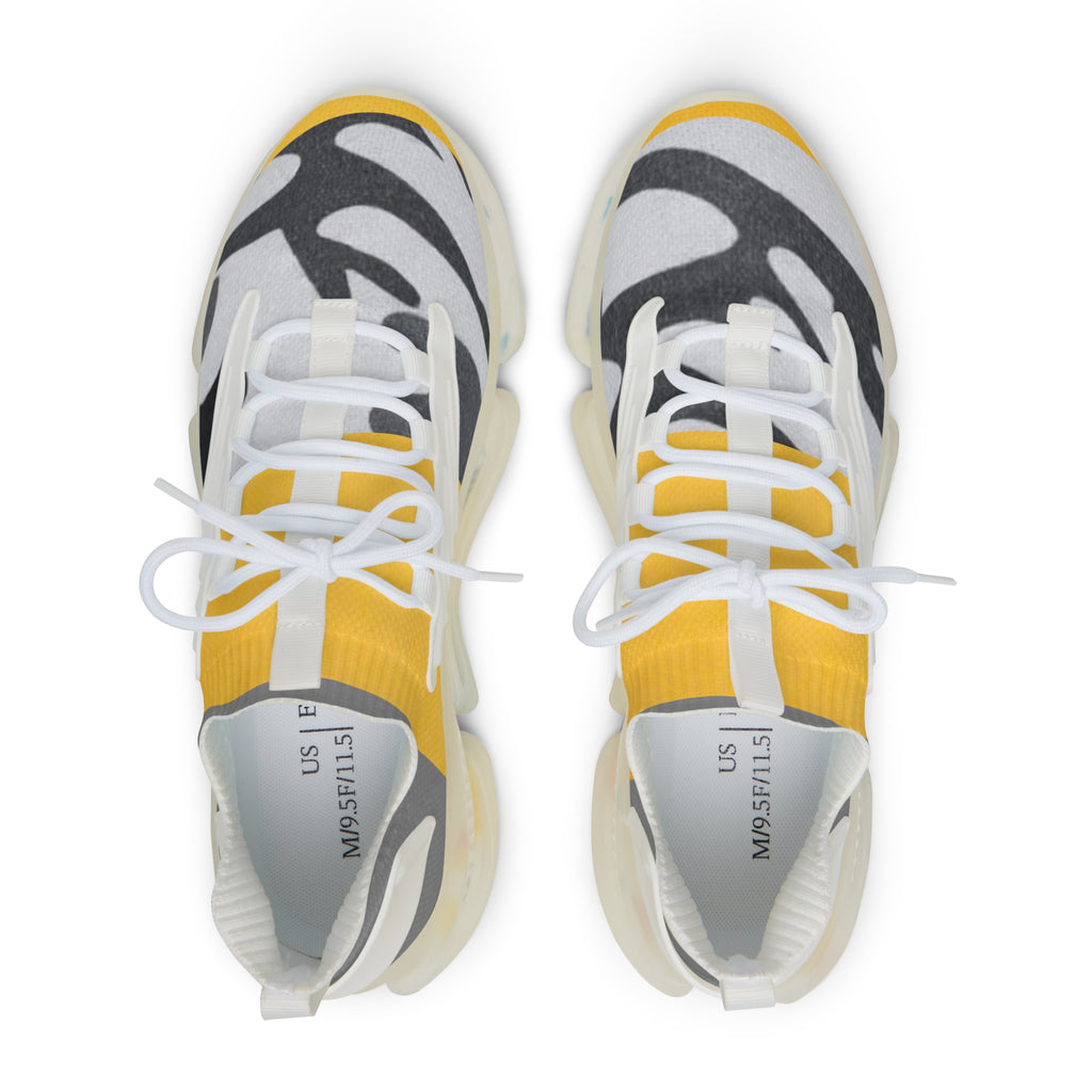 Men's Camo Yellow Mesh Sneakers – Lightweight Athletic Casual Shoes - The LW Shop