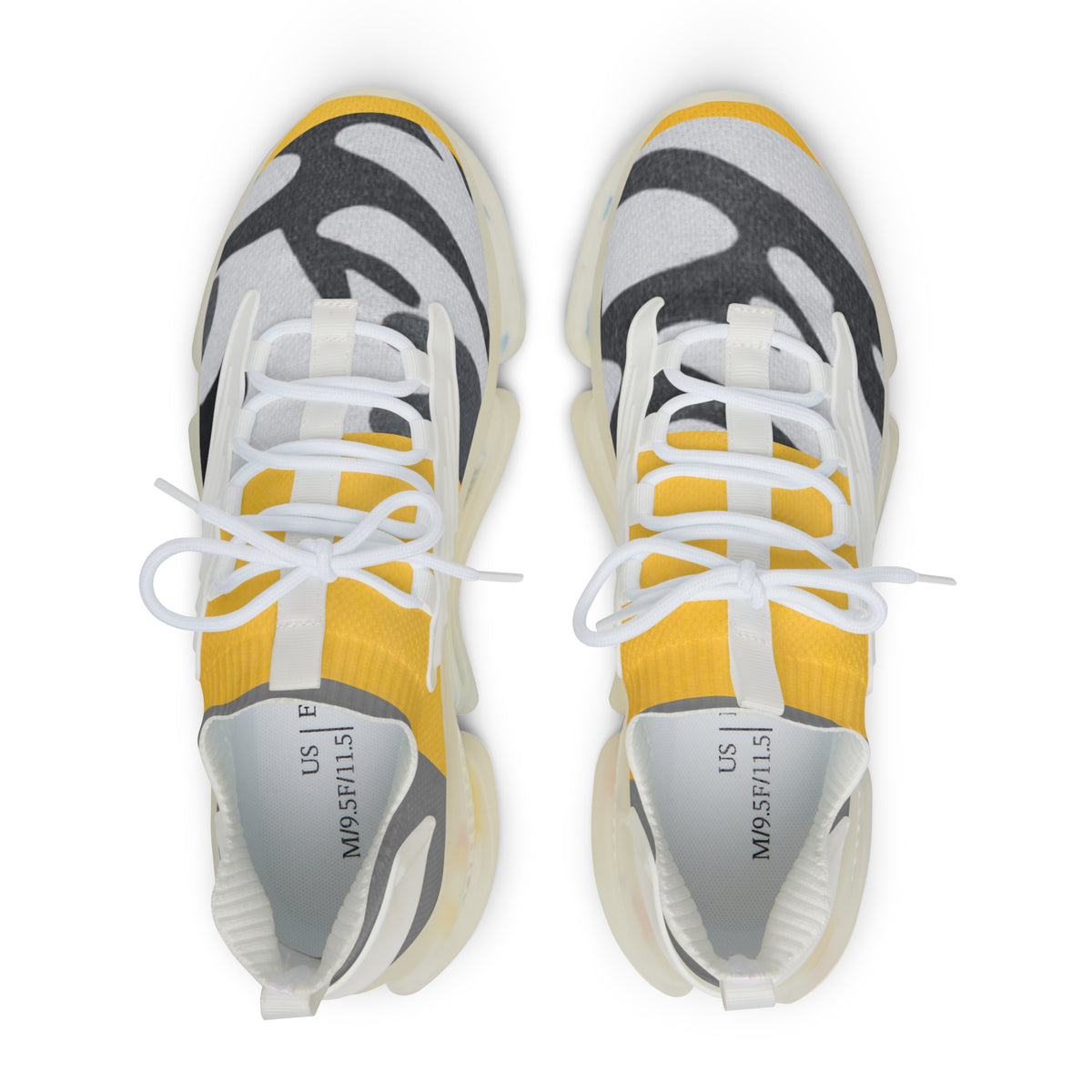 Men's Camo Yellow Mesh Sneakers – Lightweight Athletic Casual Shoes - The LW Shop