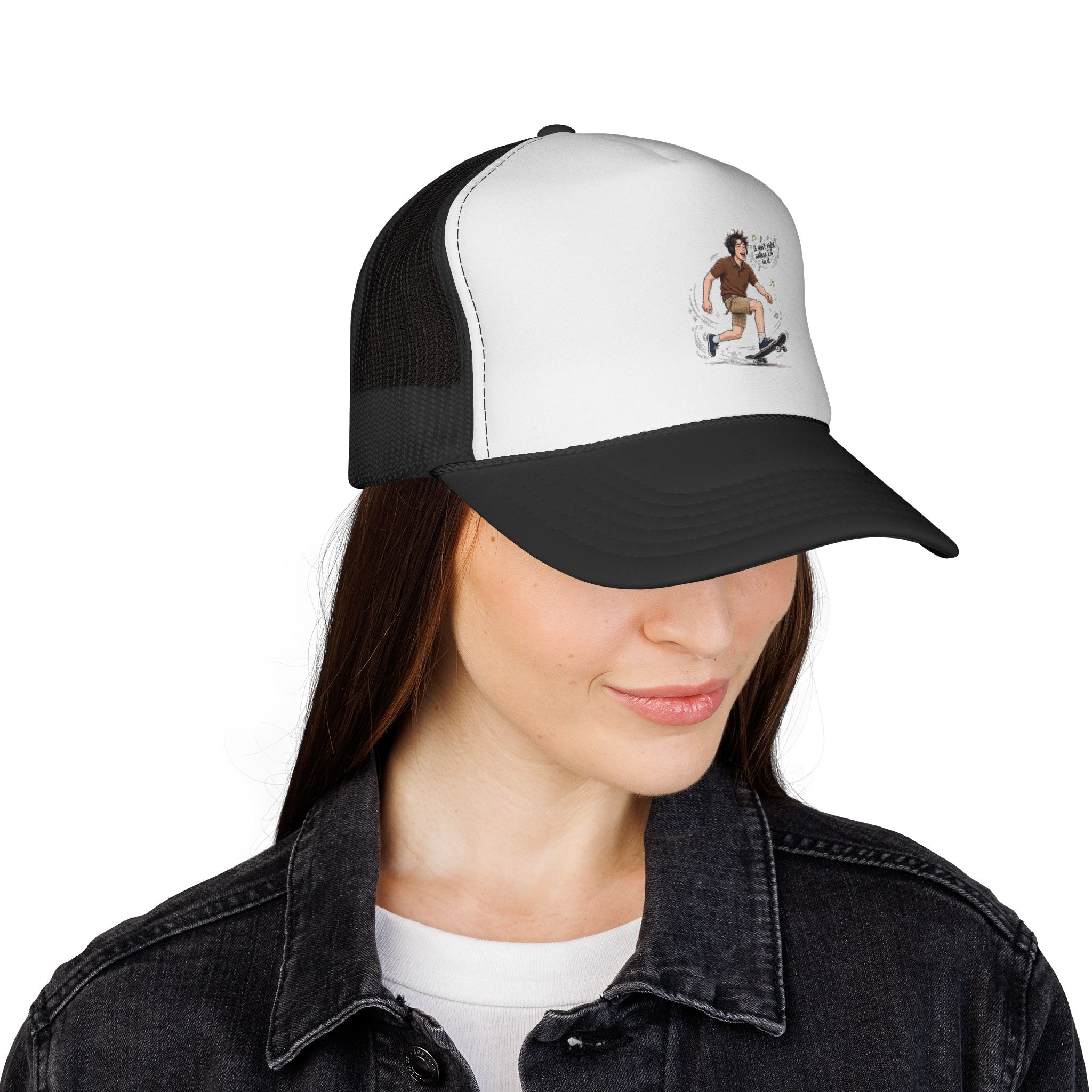 Trucker Hat with a skateboarder image