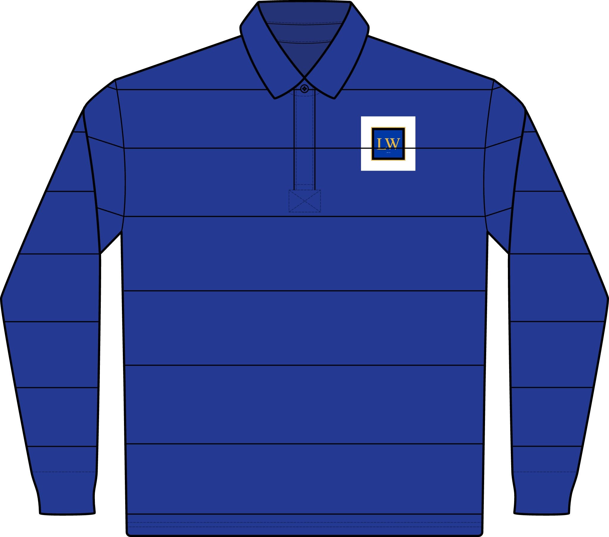 LW Store Logo Classic Long Sleeve Rugby Polo