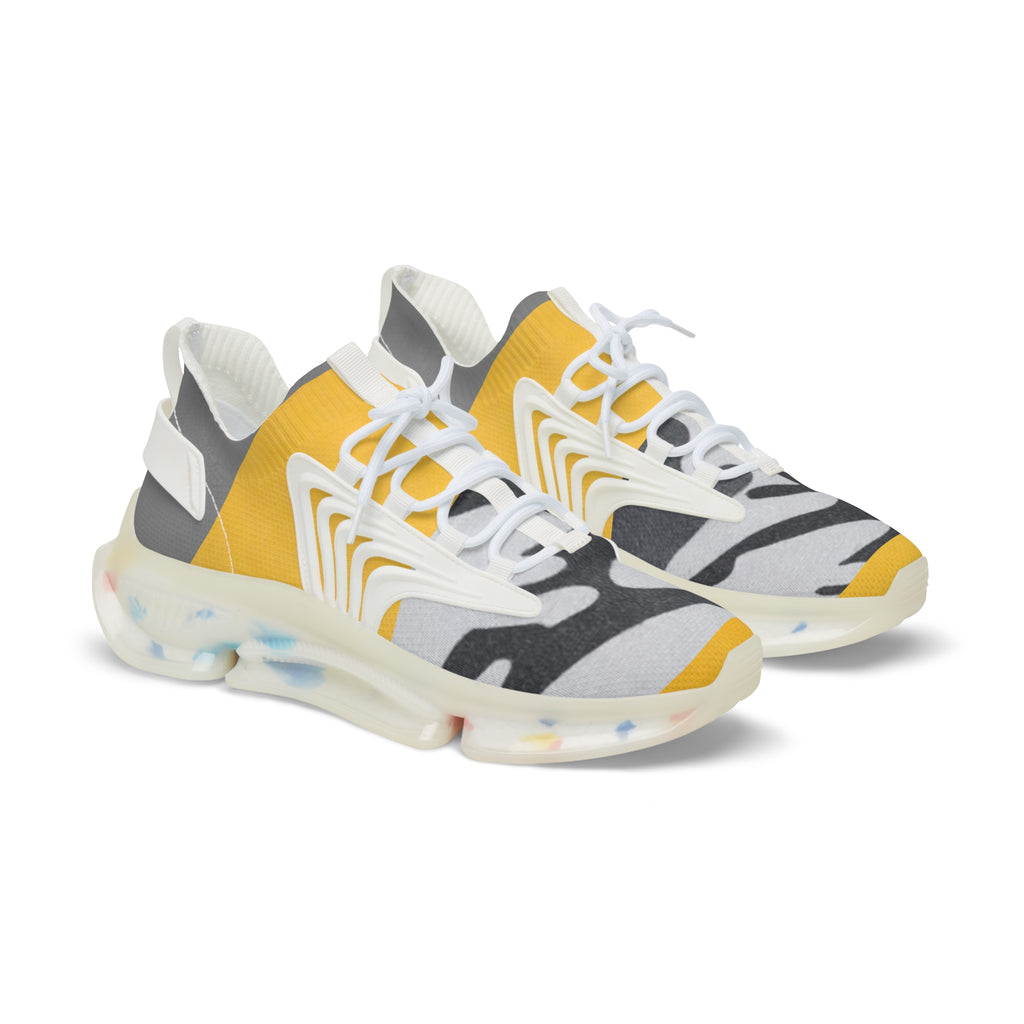 Men's Camo Yellow Mesh Sneakers – Lightweight Athletic Casual Shoes - The LW Shop