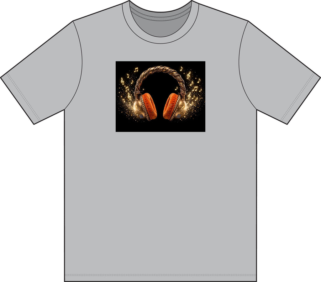 Headphone Art T-Shirt — Gold Rope Headset Graphic - The LW Shop