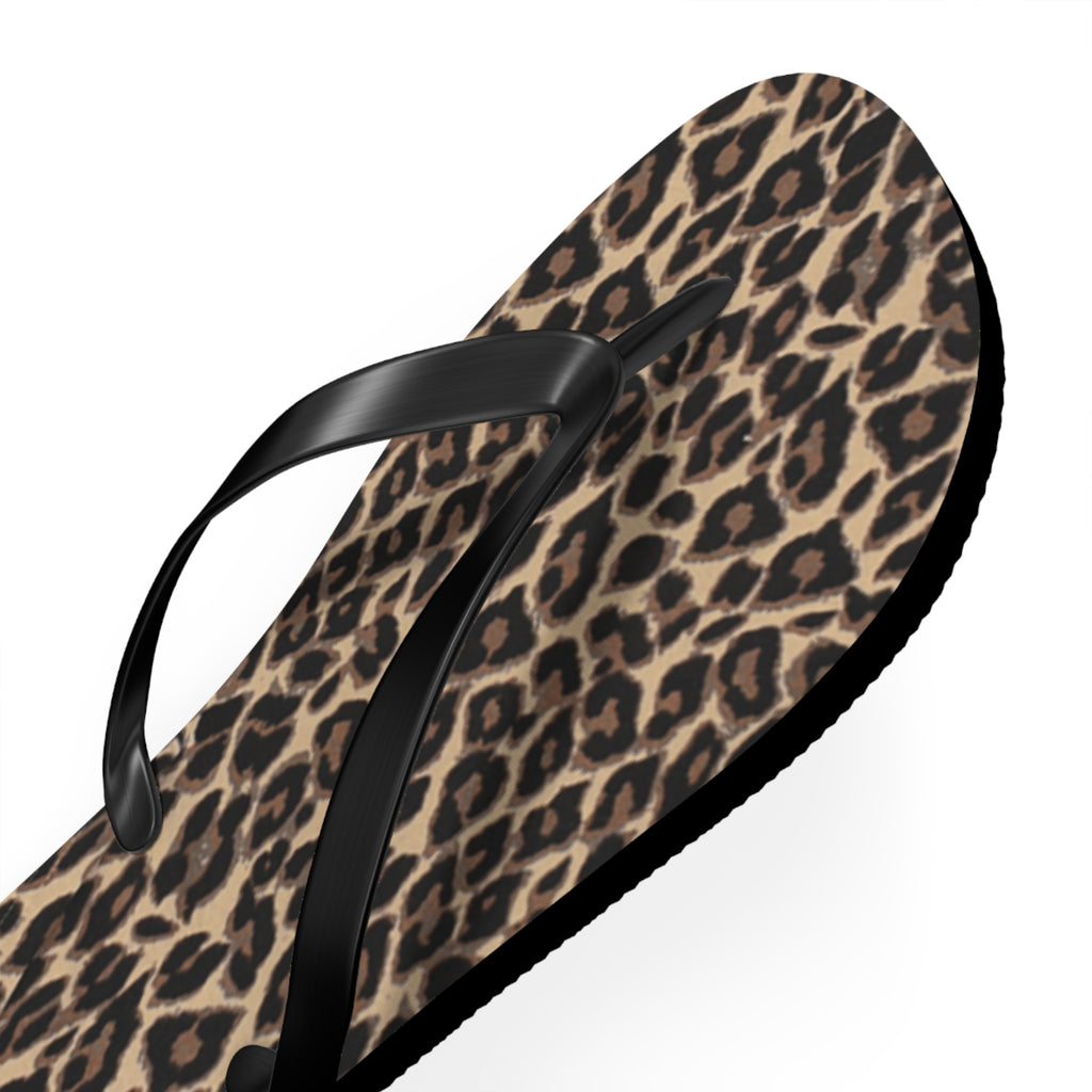 Leopard Print Flip Flops — Chic Animal Print Beach Sandals
