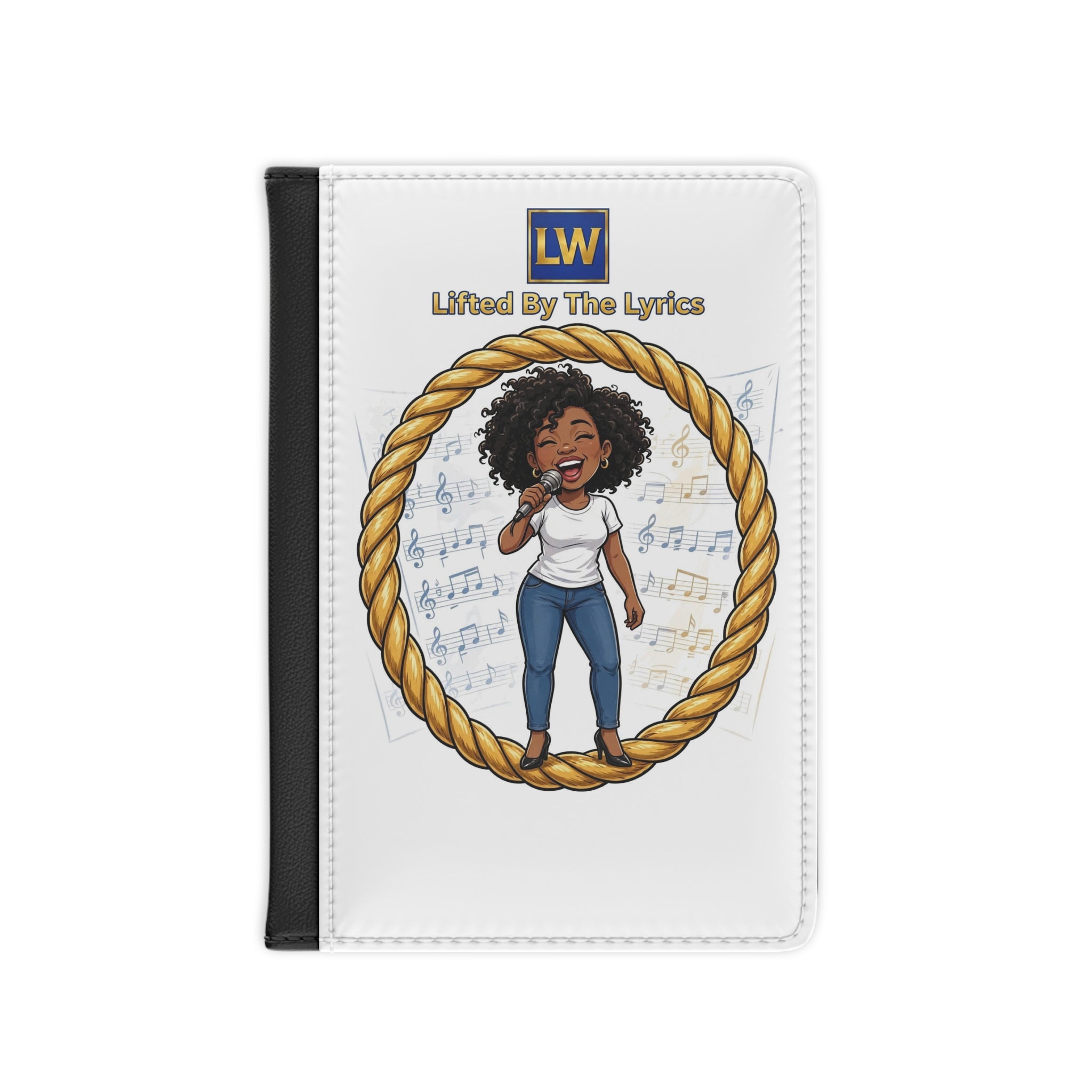 Passport Cover — 'Lifted By The Lyrics' Singer Illustration Travel Wallet