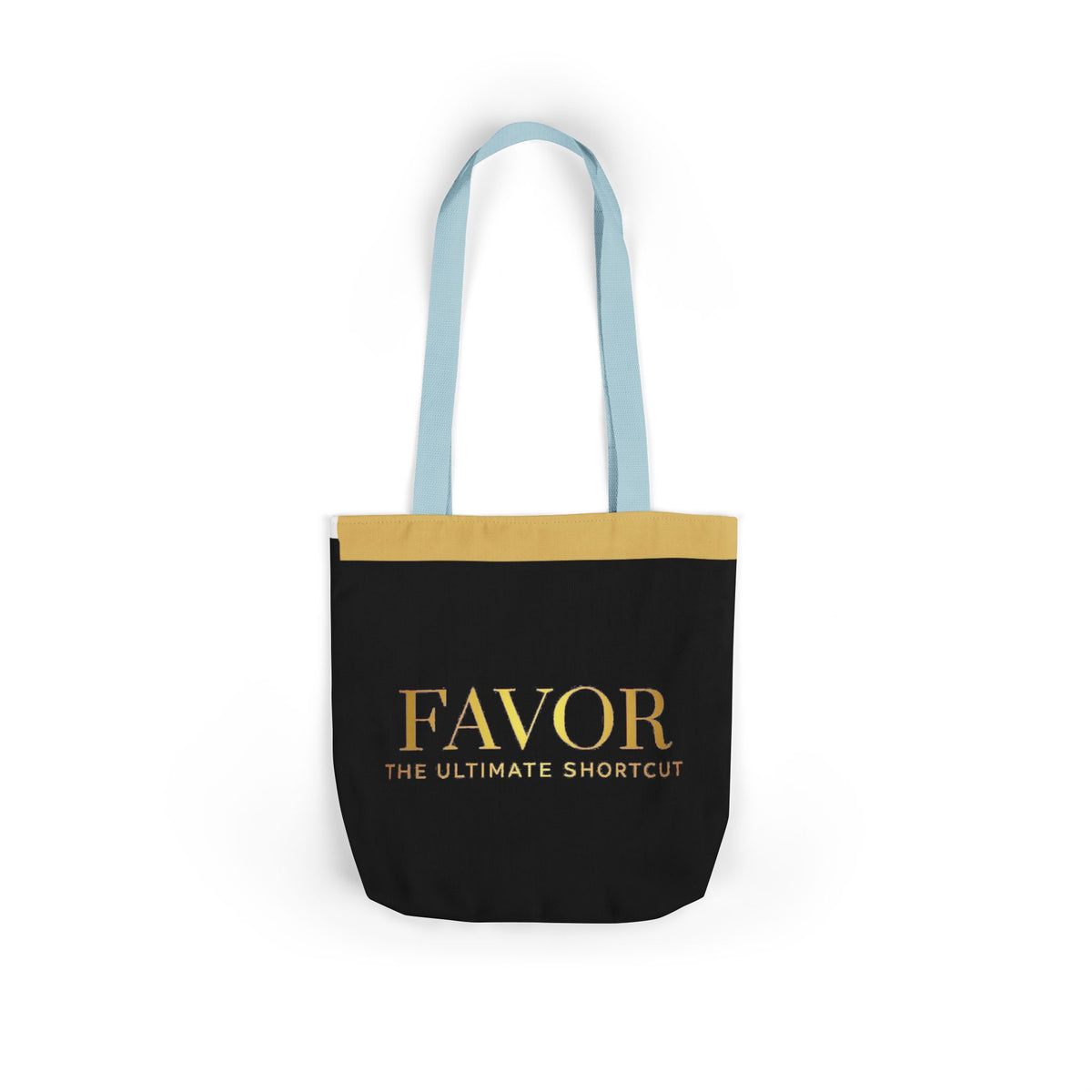 Favor Canvas Tote Bag — "FAVOR: The Ultimate Shortcut" Gold-Accent Shopper - The LW Shop