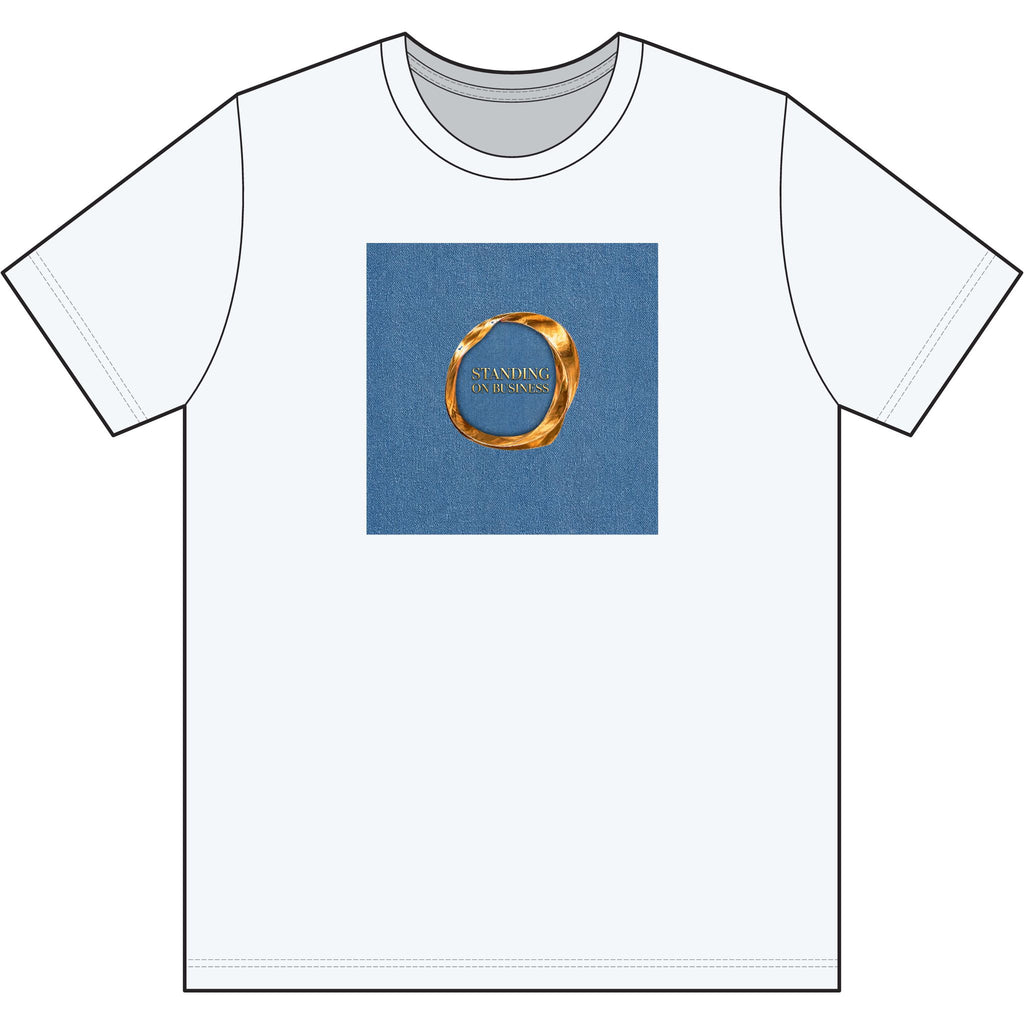 Standing On Business Ring of Strength Denim Art Tee — "Strength Within" Cotton T‑Shirt