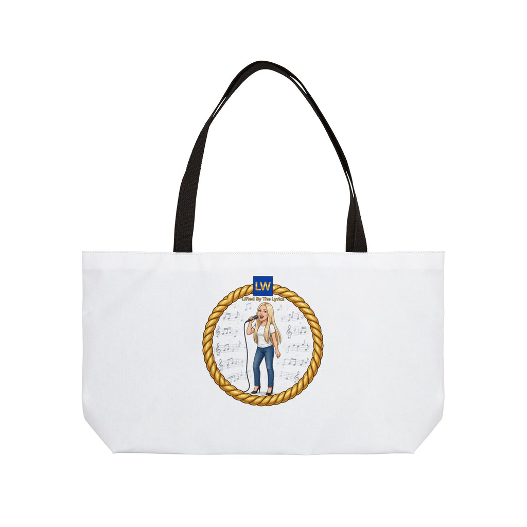 Singing Woman Weekender Tote Bag — Nautical Blonde Music Lover Tote (LW Monogram)