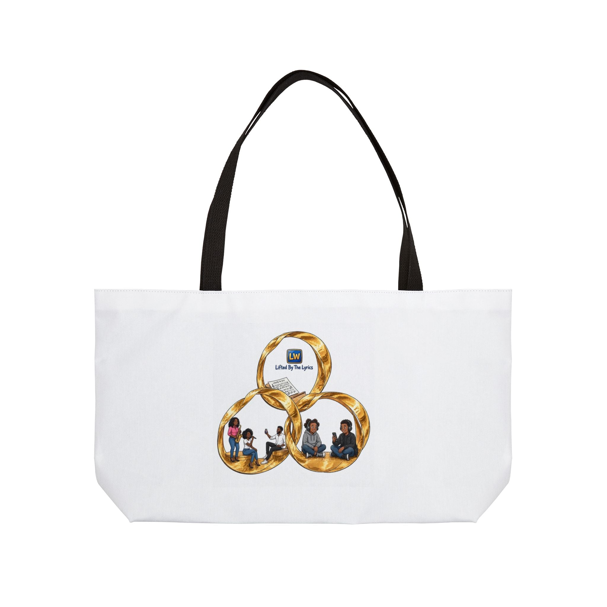 Weekender Tote Singing Lady Bag — Empowered Black Woman Illustration Travel Tote