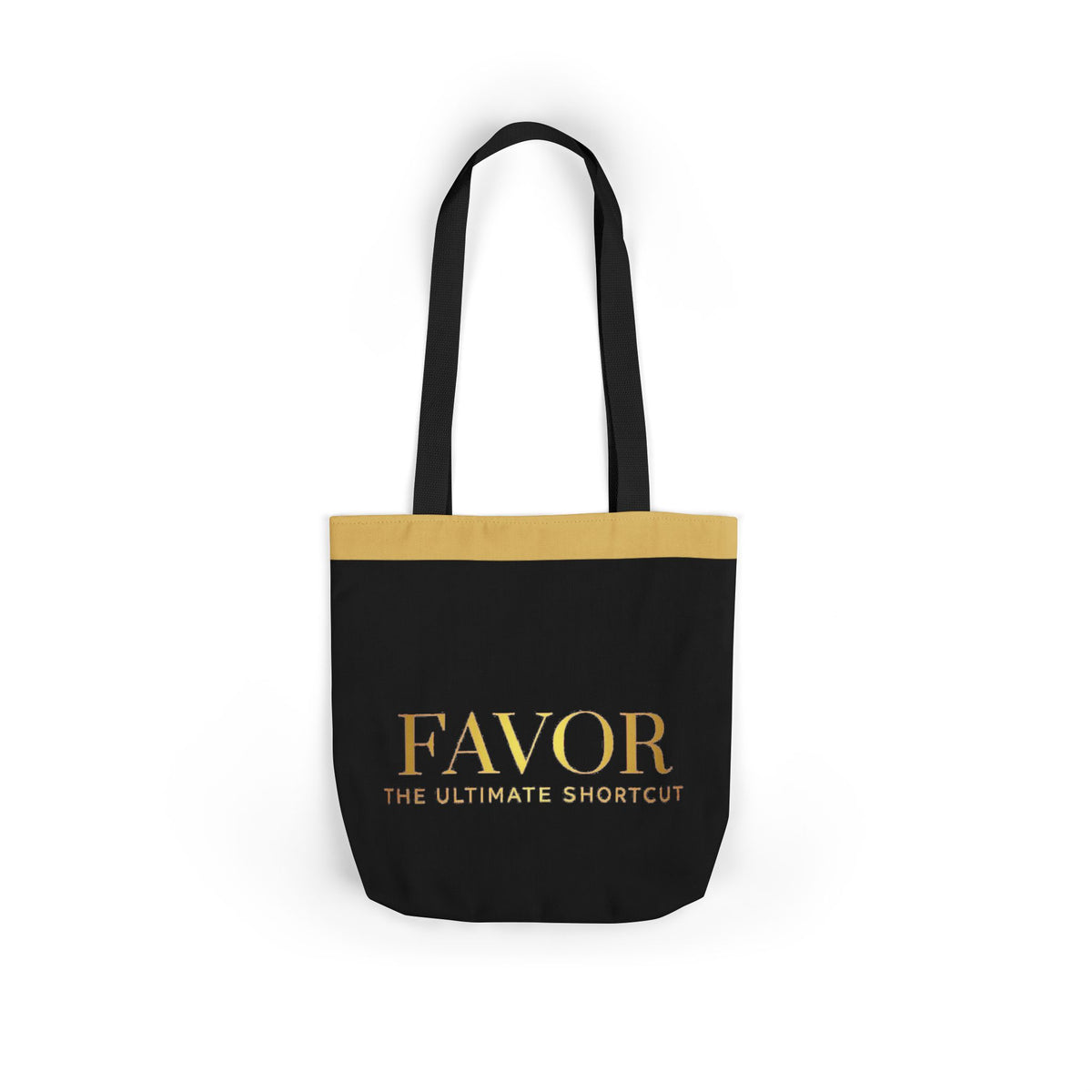 Favor Canvas Tote Bag — "FAVOR: The Ultimate Shortcut" Gold-Accent Shopper - The LW Shop