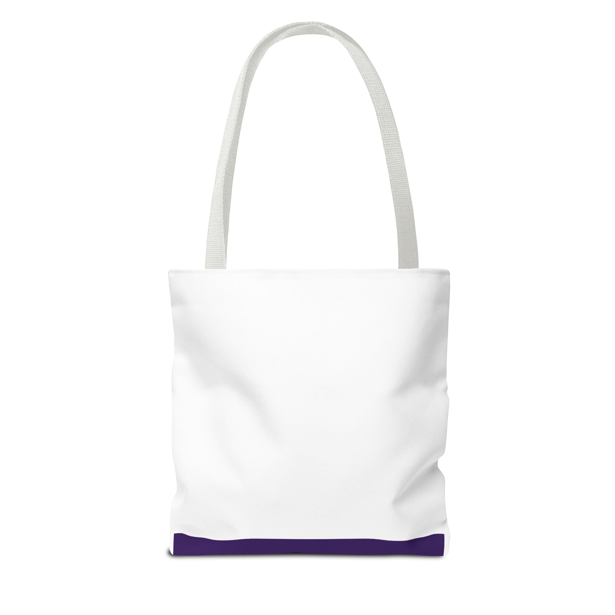 Purple Heart Tote Bag with Gold Hand Heart Design – "Lifted By The Lyrics" Art Tote