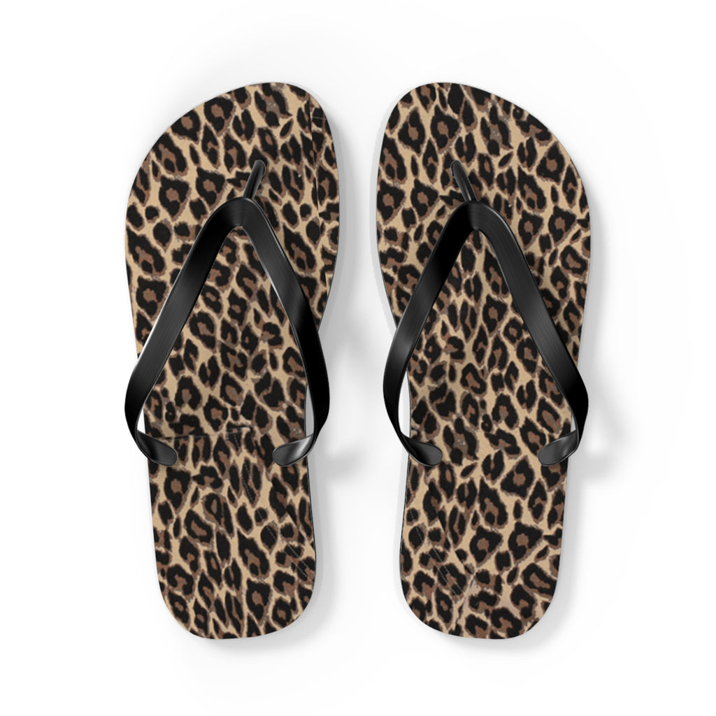 Leopard Print Flip Flops — Chic Animal Print Beach Sandals