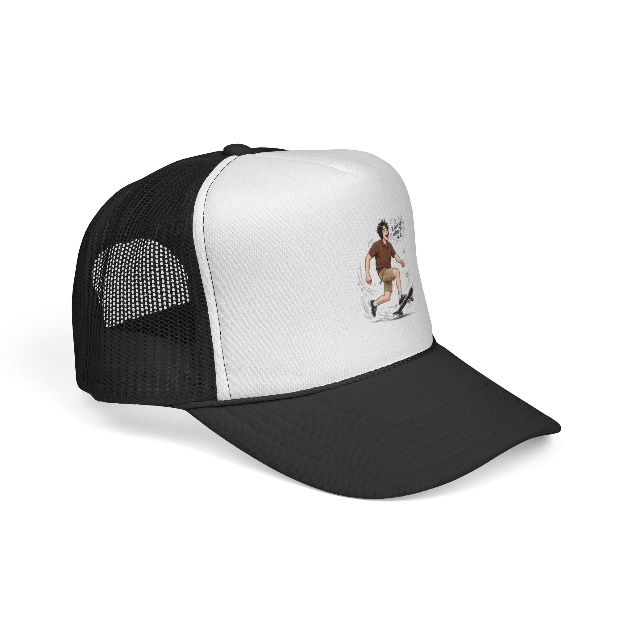 Trucker Hat with a skateboarder image