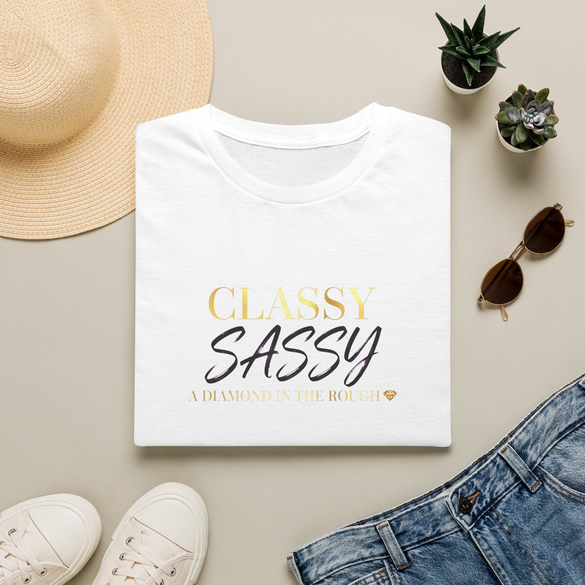 Classy Sassy A diamond in the rough T‑Shirt — "Classy Sassy" Graphic Tee for Stylish, Confident Women - The LW Shop