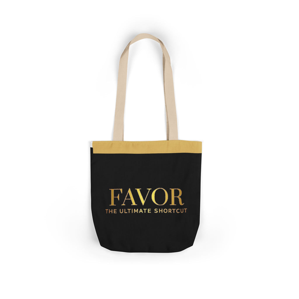Favor Canvas Tote Bag — "FAVOR: The Ultimate Shortcut" Gold-Accent Shopper - The LW Shop