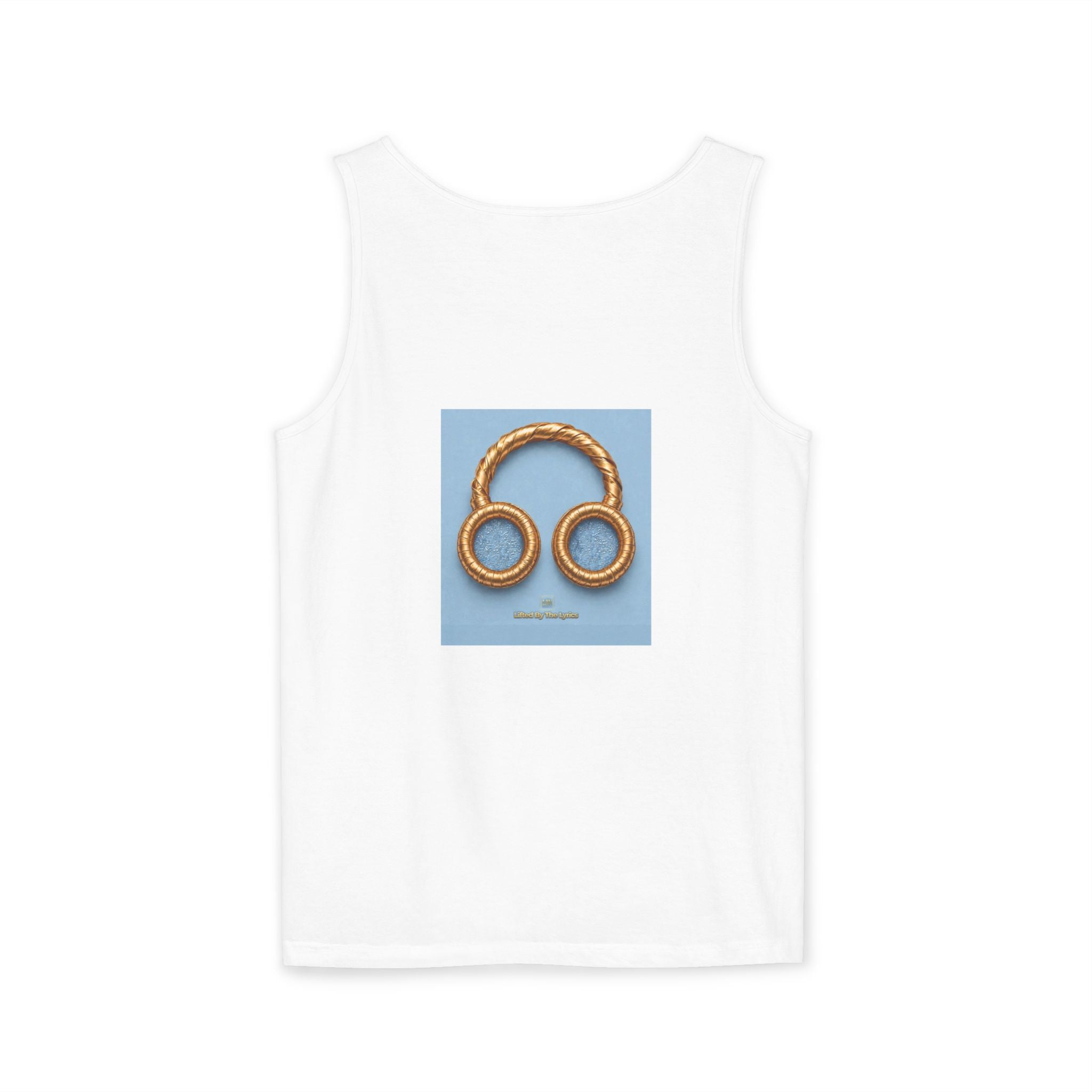 Gold Pretzel Headphones Tank Top — Music Lover Graphic Tank