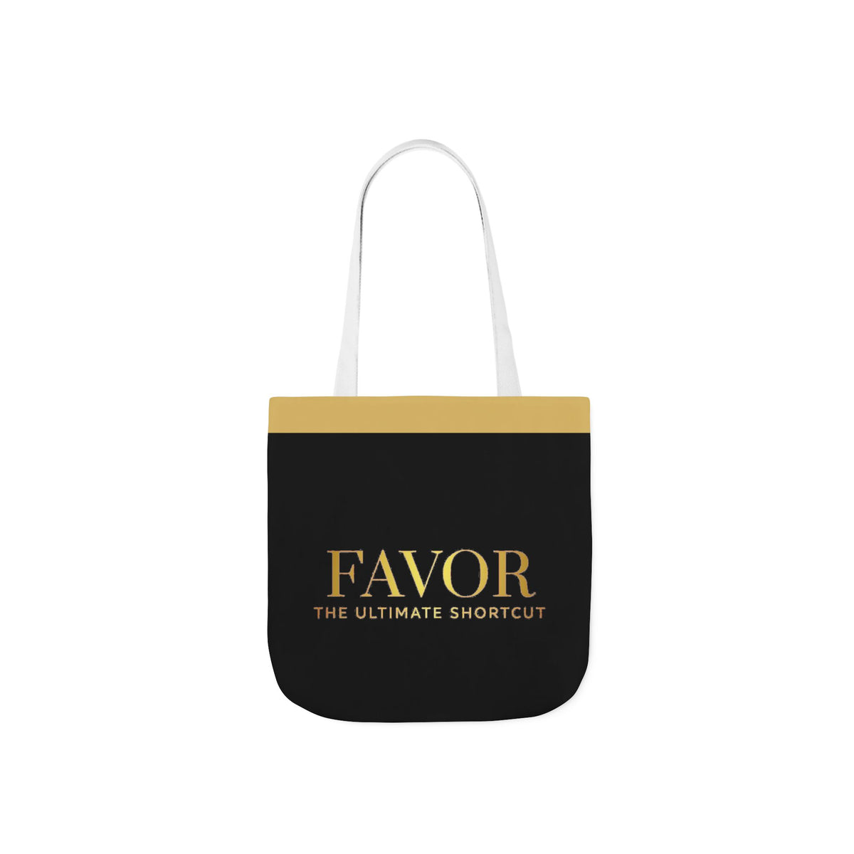 Favor Canvas Tote Bag — "FAVOR: The Ultimate Shortcut" Gold-Accent Shopper - The LW Shop