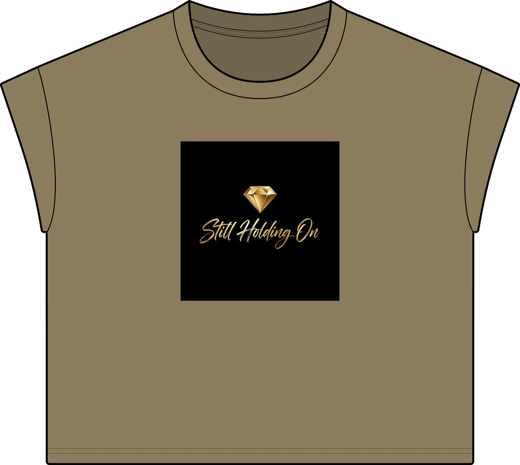 Women's Relaxed Tee — "Still Holding On" Gold Diamond Graphic - The LW Shop