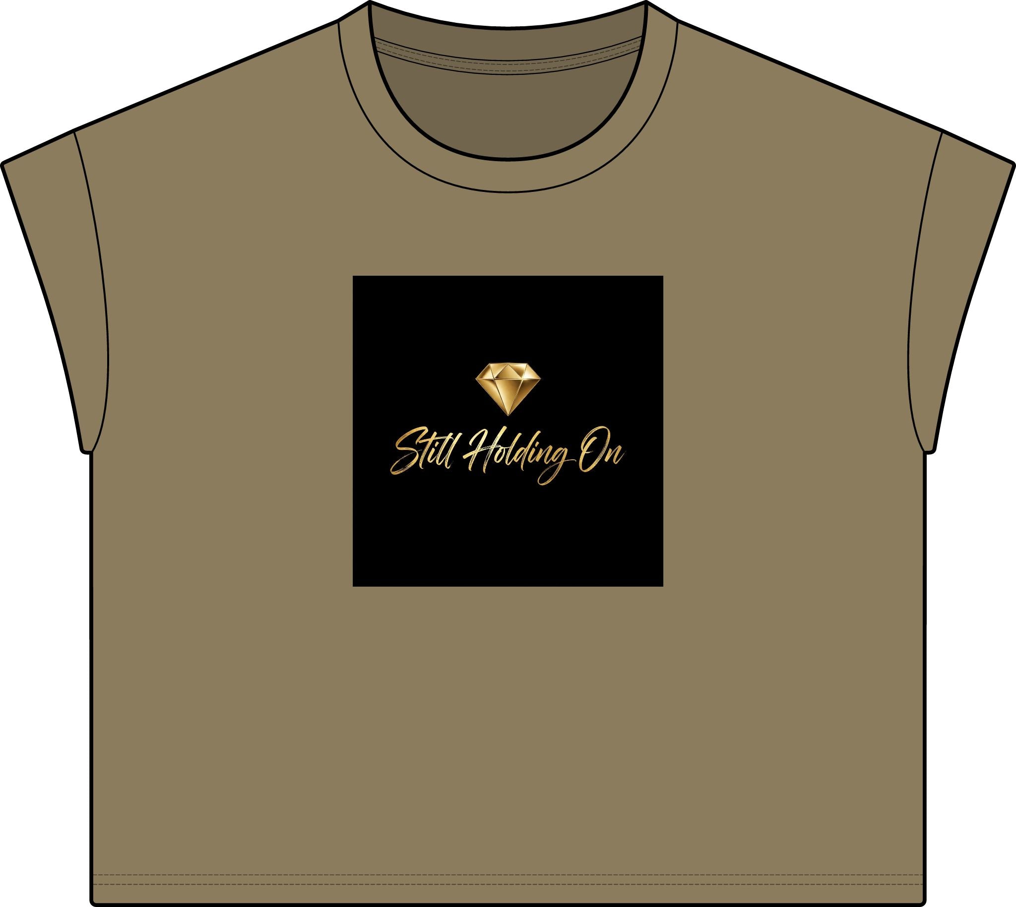 Women's Relaxed Tee — "Still Holding On" Gold Diamond Graphic - The LW Shop