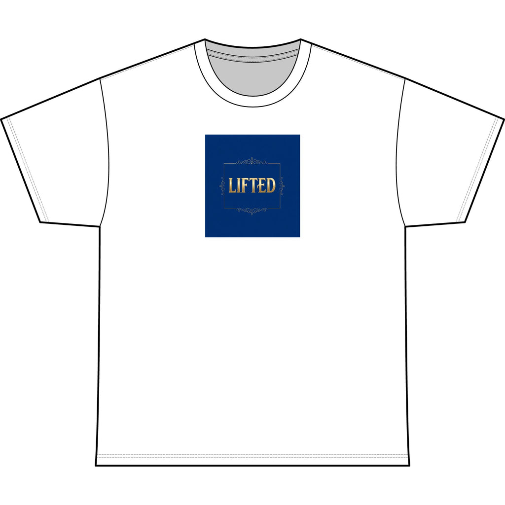 Lifted Graphic Tee — Inspirational 'Lifted' Navy Square Design - The LW Shop