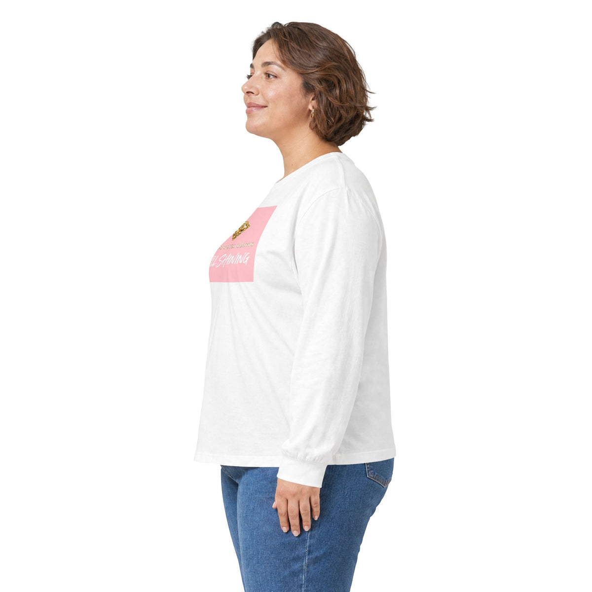 Long Sleeve Tee — 'Still Shining' Gold Diamond Graphic - The LW Shop