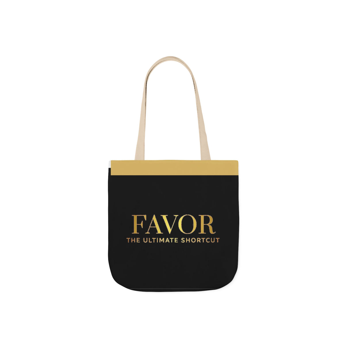 Favor Canvas Tote Bag — "FAVOR: The Ultimate Shortcut" Gold-Accent Shopper - The LW Shop