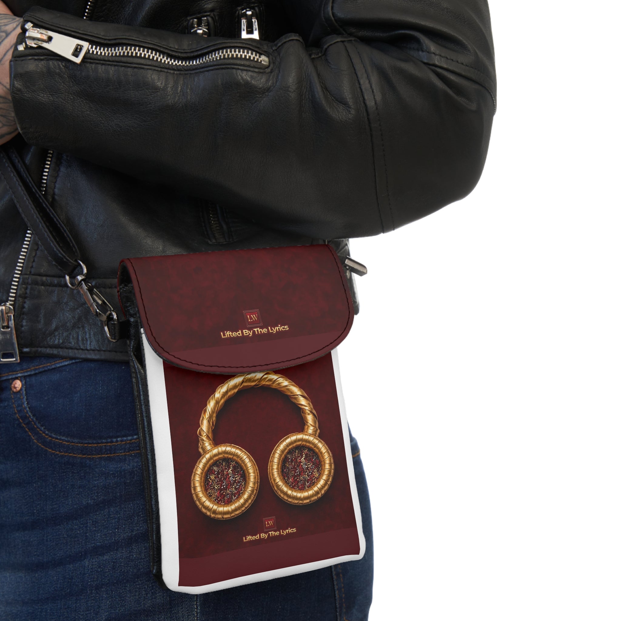 Headphone Image Small Cell Phone Wallet