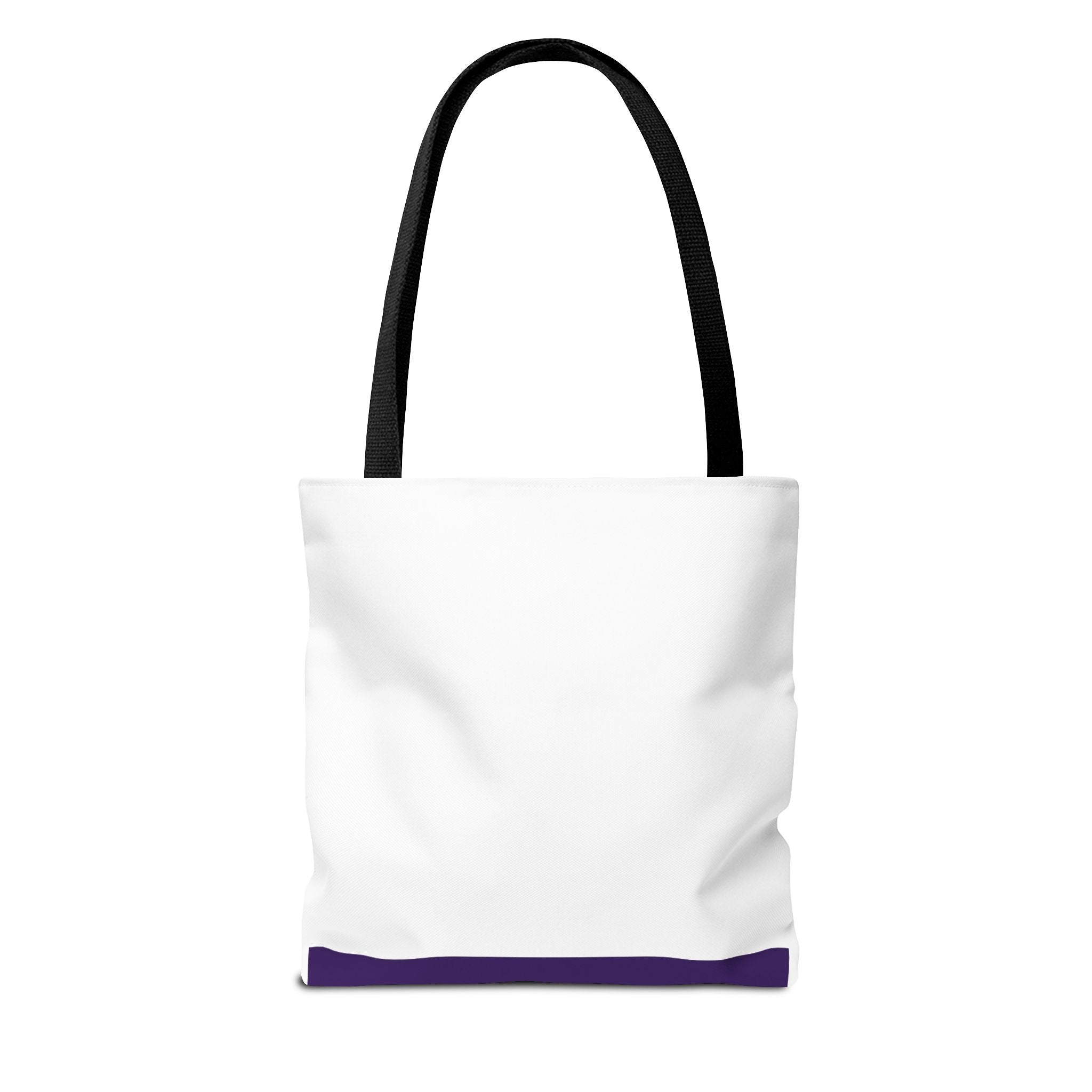 Purple Heart Tote Bag with Gold Hand Heart Design – "Lifted By The Lyrics" Art Tote