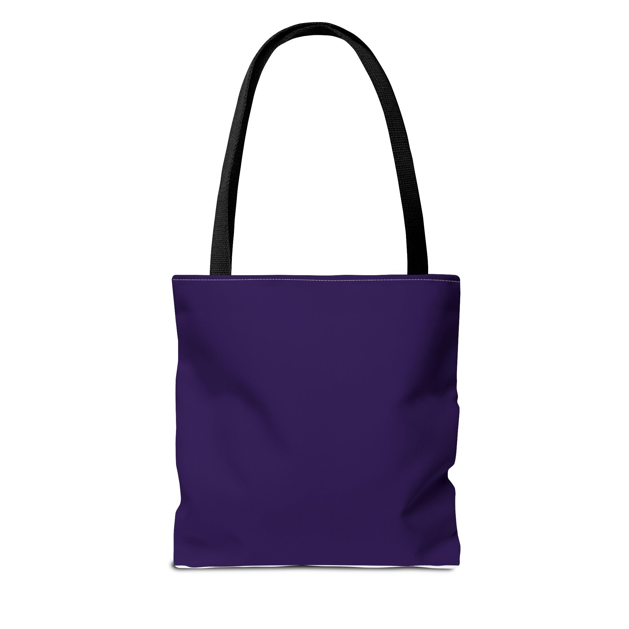 Purple Heart Tote Bag with Gold Hand Heart Design – "Lifted By The Lyrics" Art Tote