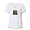 Women's V-Neck Tee — 'Stronger Than Ever' Camo Patch Graphic - The LW Shop