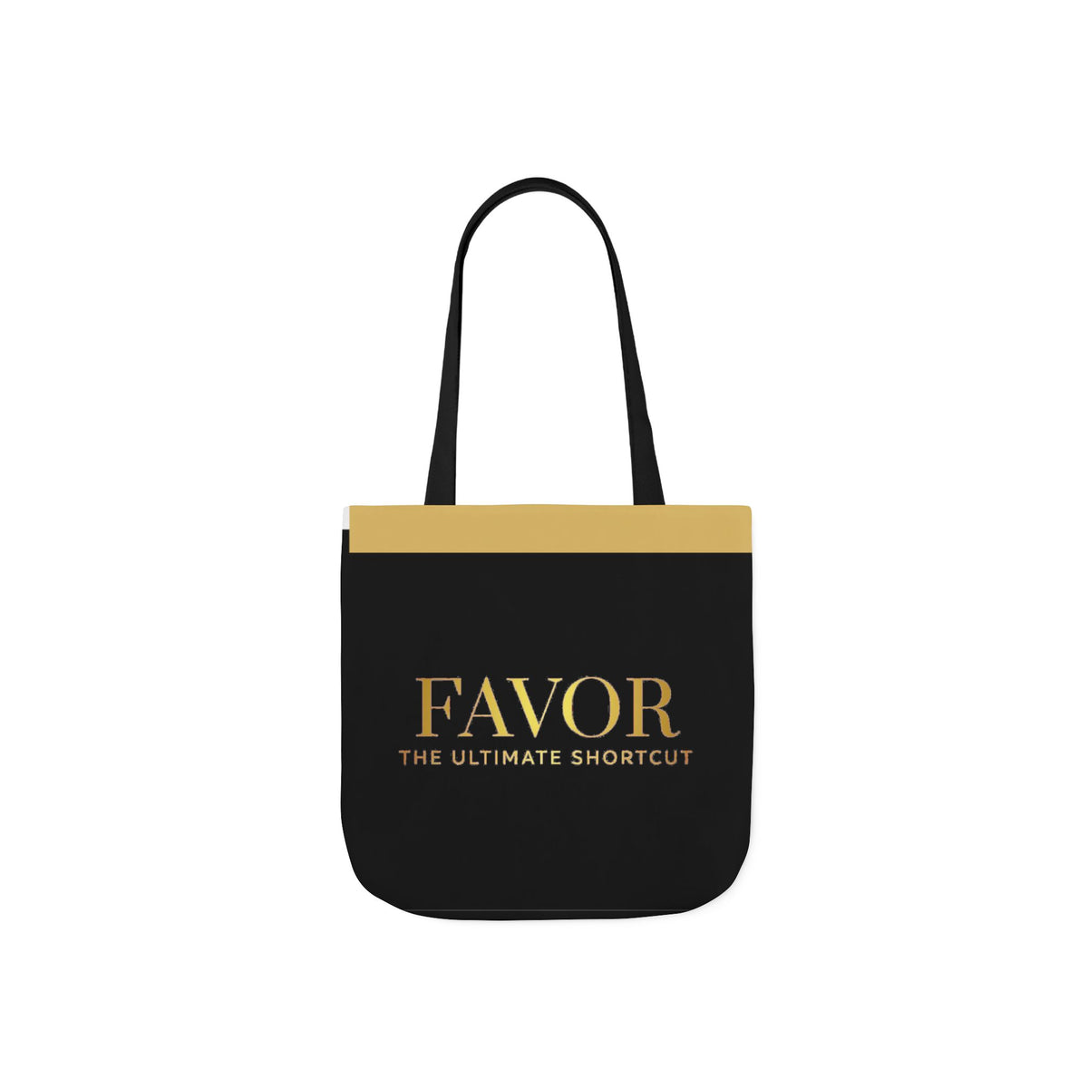 Favor Canvas Tote Bag — "FAVOR: The Ultimate Shortcut" Gold-Accent Shopper - The LW Shop
