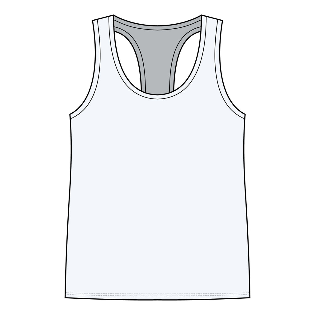 Gold Headphones Graphic Racerback Tank — Women's Music Lover Tank Top