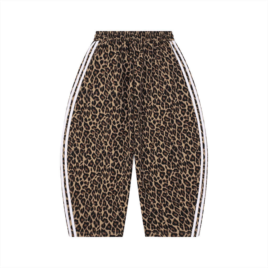 Leopard Barrel Leg Sweatpants