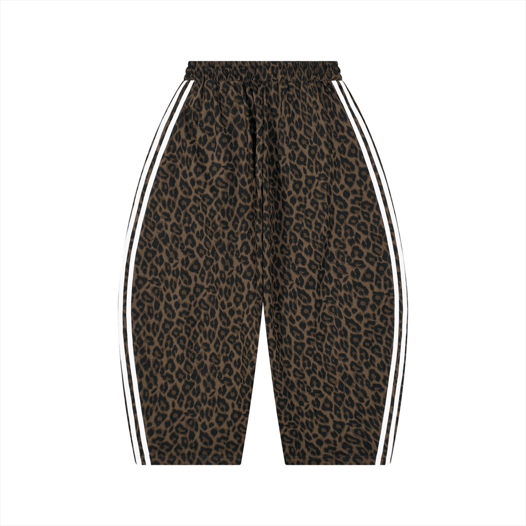 Leopard Barrel Leg Sweatpants