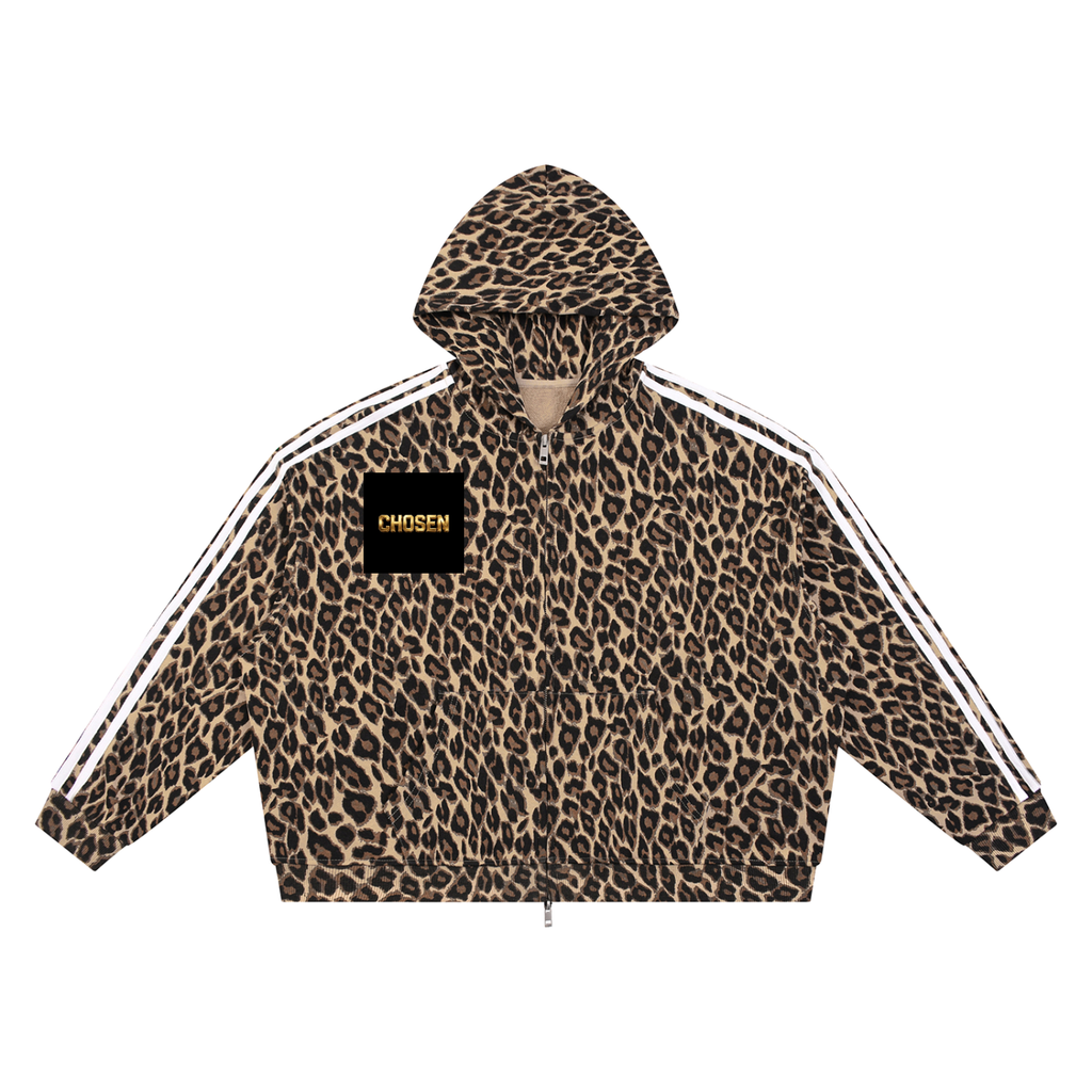 Chosen Unisex Leopard Full Zip Hoodie