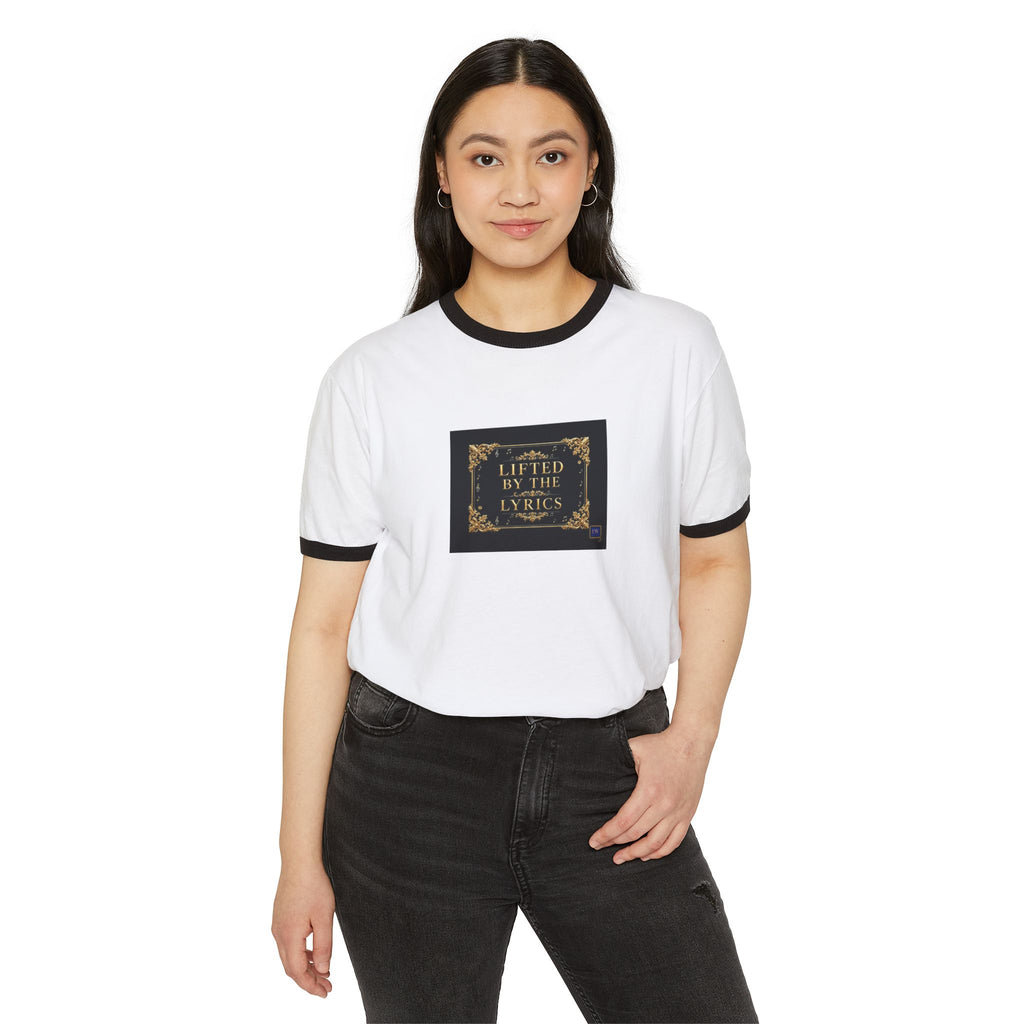 Lifted By The lyrics Cotton Ringer T-Shirt - The LW Shop