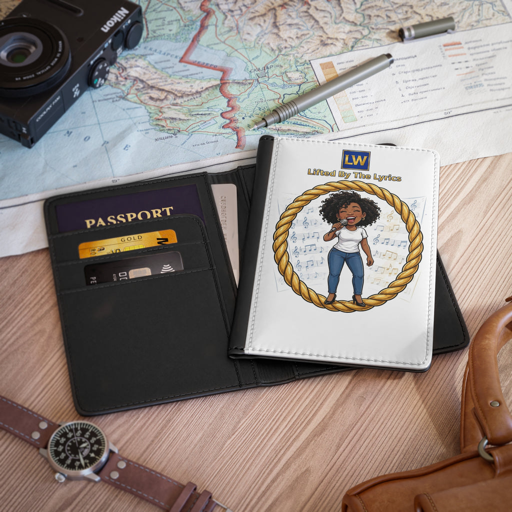 Passport Cover — 'Lifted By The Lyrics' Singer Illustration Travel Wallet