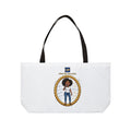 Singing Lady Weekender Tote Bag — "Lifted by the Lord" Afro Woman Canvas Travel Tote