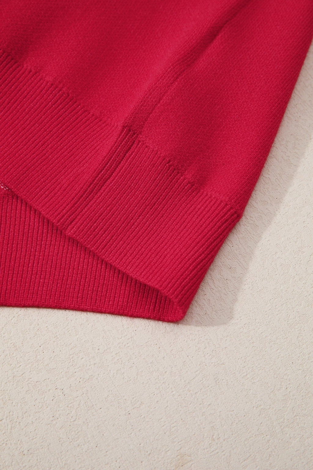 Fiery Red HO HO HO MERRY CHRISTMAS Drop Shoulder Loose Sweater - The LW Shop
