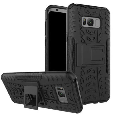 Funda de móvil Samsung S8 Plus Galaxy S8 con soporte, patrón colorido con diseño de banda de rodadura, funda protectora anticaída integral.