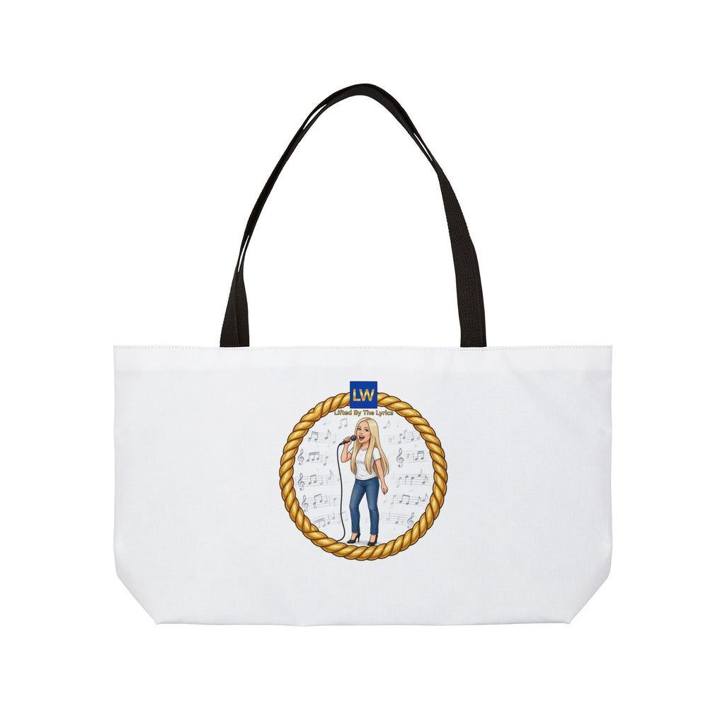 Singing Woman Weekender Tote Bag — Nautical Blonde Music Lover Tote (LW Monogram)