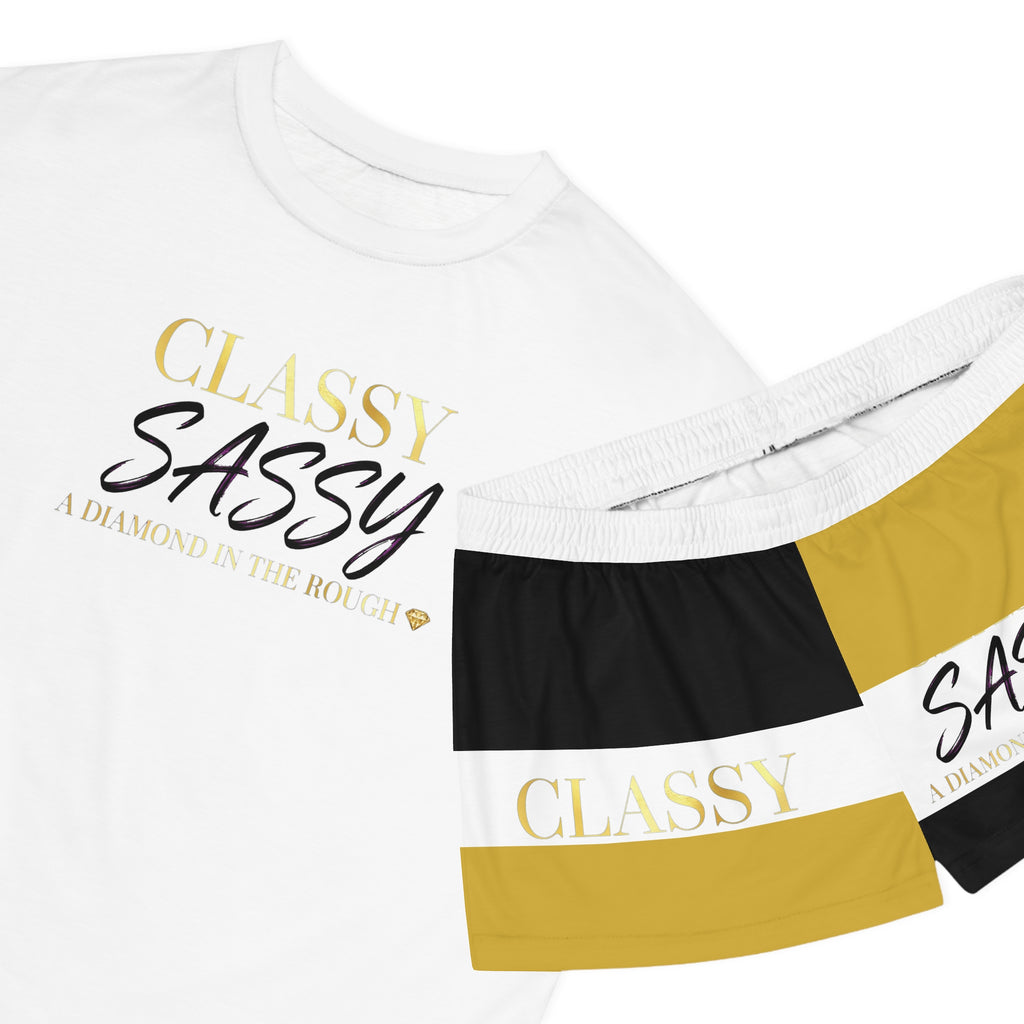 Women's Short Pajama Classy & Sassy Set (AOP) - The LW Shop