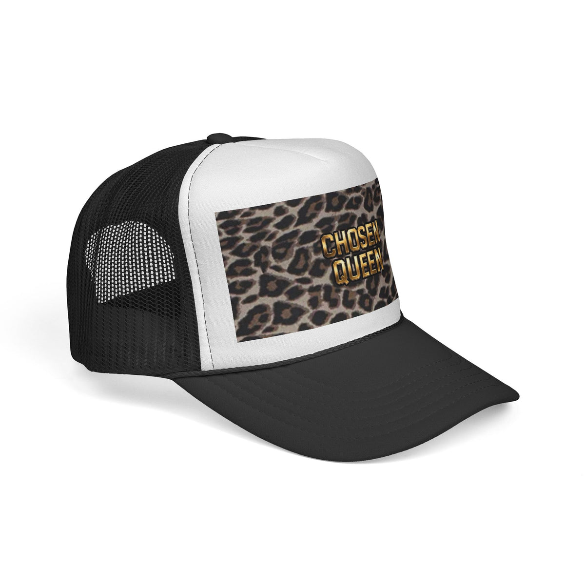 Chosen Queen Leopard Trucker Hat — Women's Bold Animal Print Cap - The LW Shop
