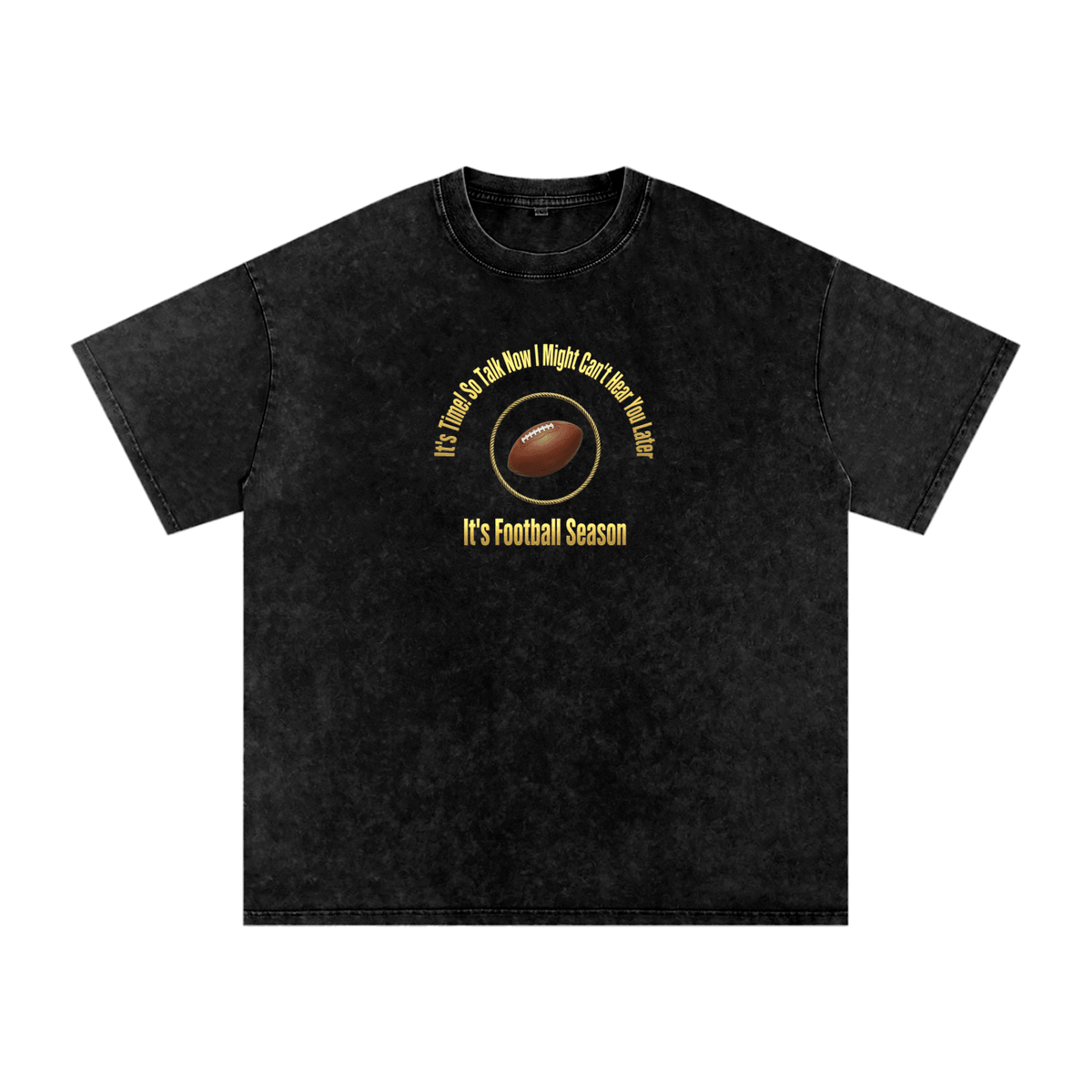 It’s Football Season Snow Washed Oversized Cotton T-Shirt - The LW Shop