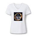 Women's  Music Singing theme Relaxed Heather CVC V-Neck Tee