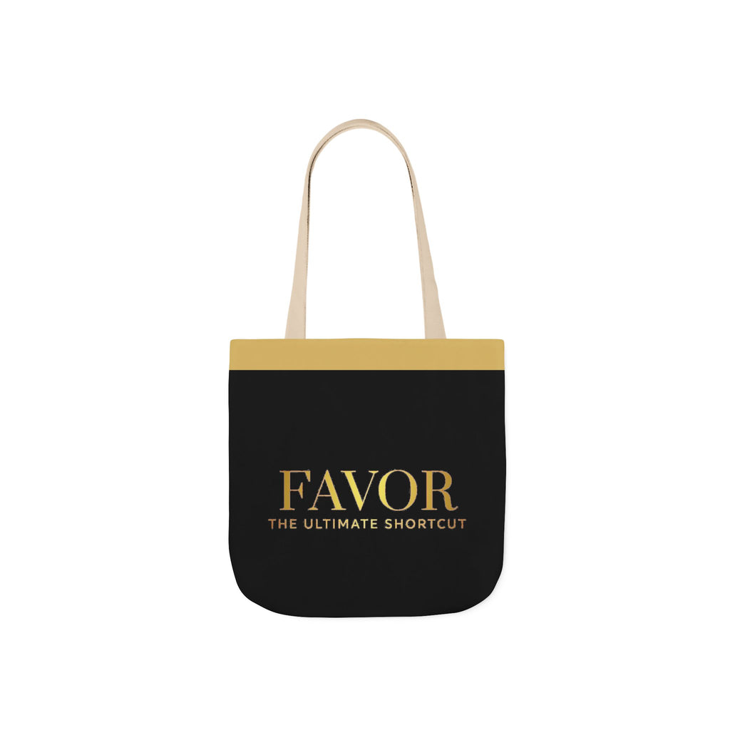 Favor Canvas Tote Bag — "FAVOR: The Ultimate Shortcut" Gold-Accent Shopper - The LW Shop